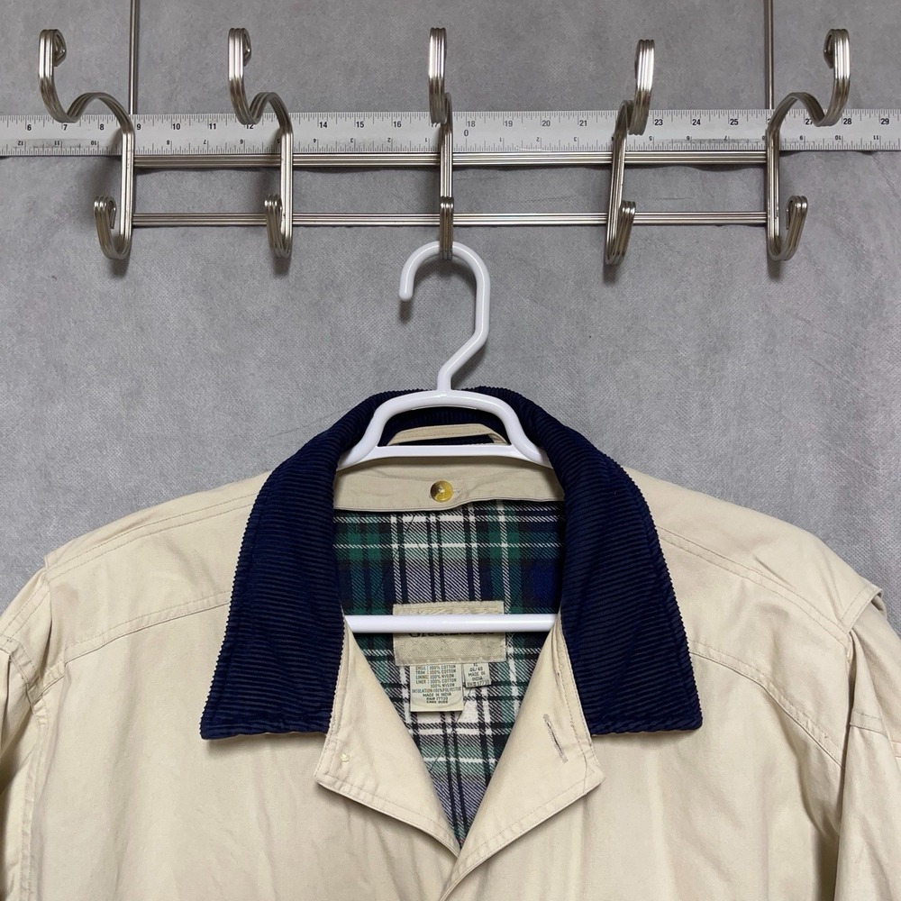 VTG Greatland Coat Men‎ XL Canvas Barn Chore Flannel Lined Corduroy Collar Cuffs